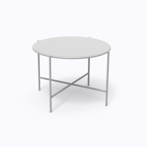 round metal table outdoor light grey ral 7035