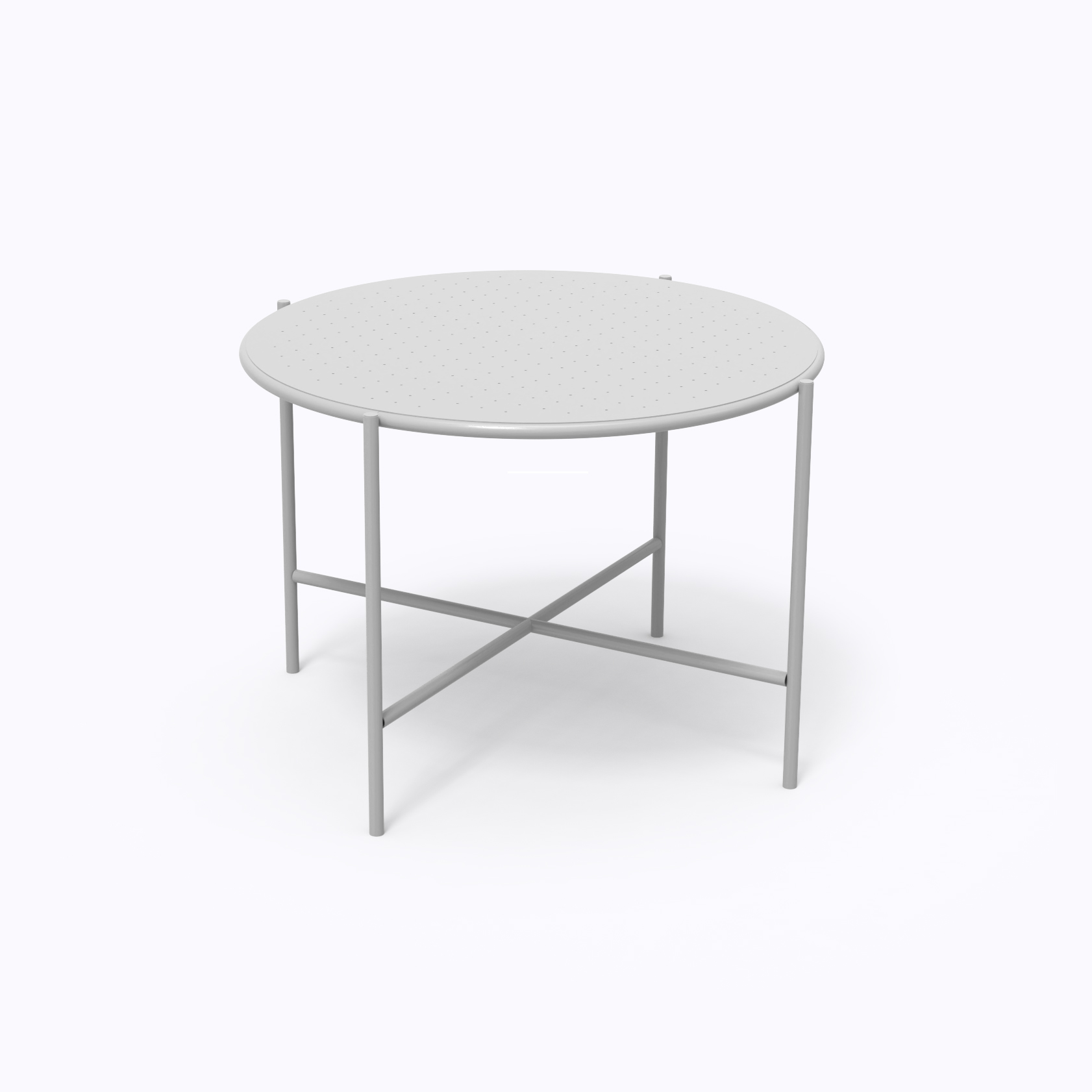 round metal table outdoor light grey ral 7035