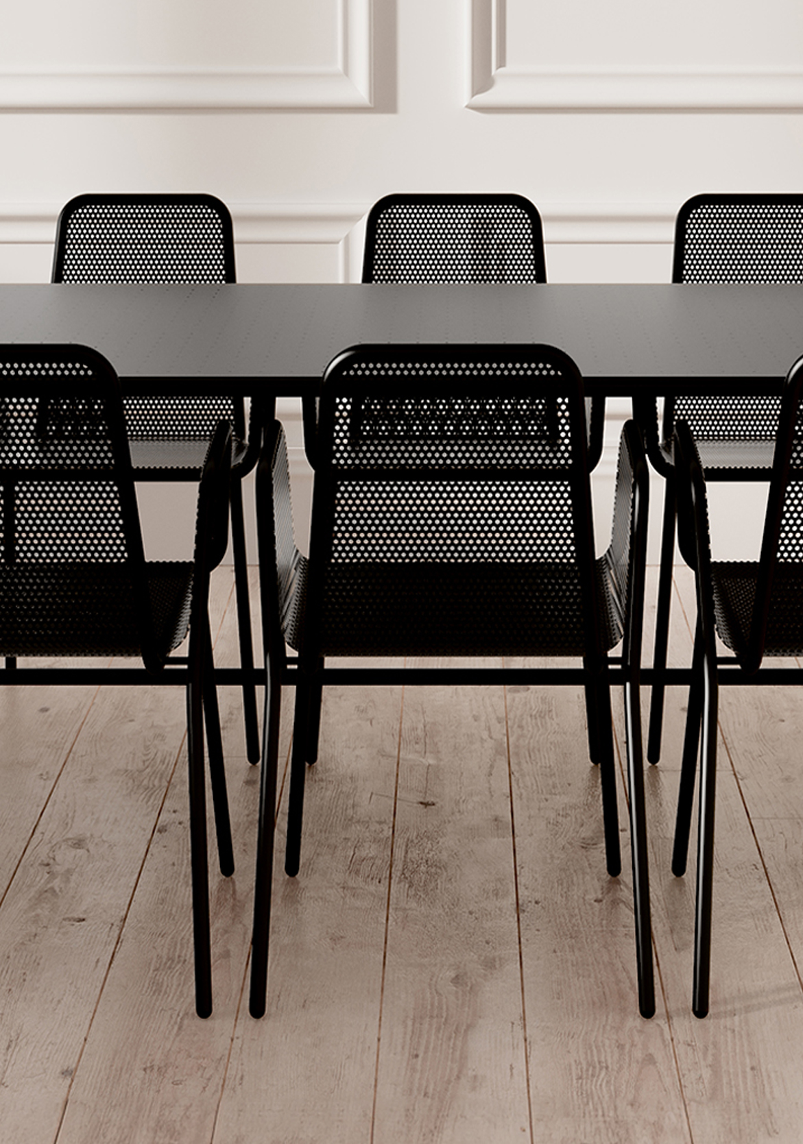 oi outside in table chairs metal aluminuim black dining room meeting room