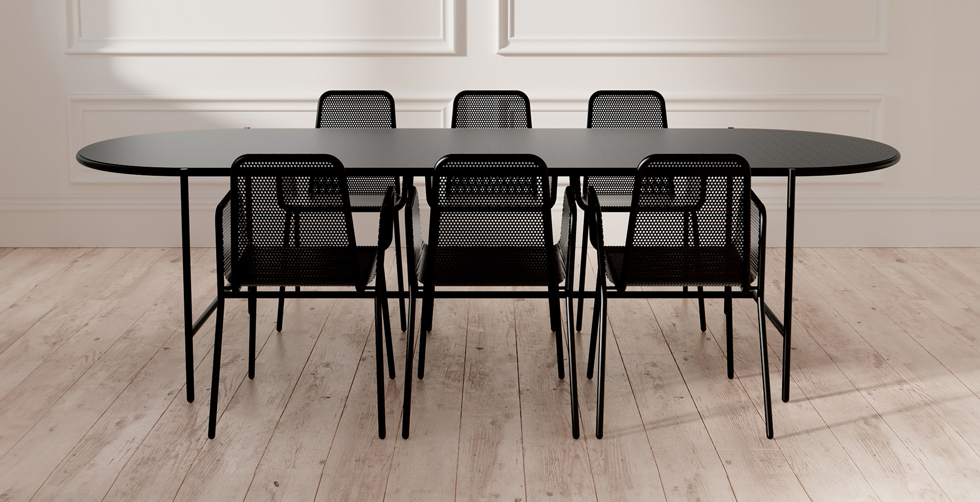 oi outside in table chairs metal aluminuim black dining room meeting room