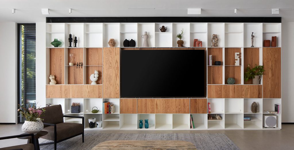 thin metal white library livingroom architect jully wollman