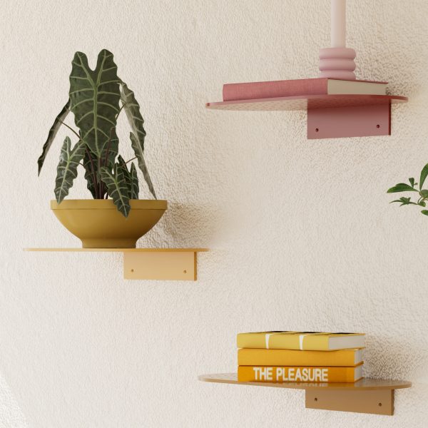 מדף מתכת צבעוני דקיק thin colorfull metal shelf