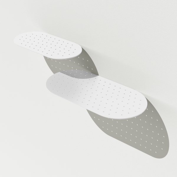 מדף מתכת צבעוני דקיק thin colorfull metal shelf לבן white
