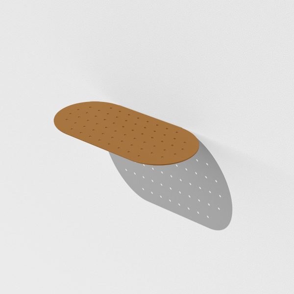 מדף מתכת צבעוני דקיק thin colorfull metal shelf חום ג'ינג'י ginger brown