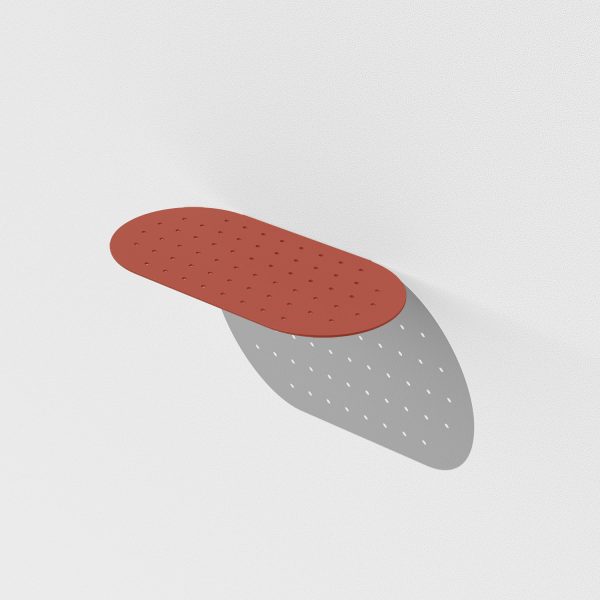 מדף מתכת צבעוני דקיק thin colorfull metal shelf אדום red
