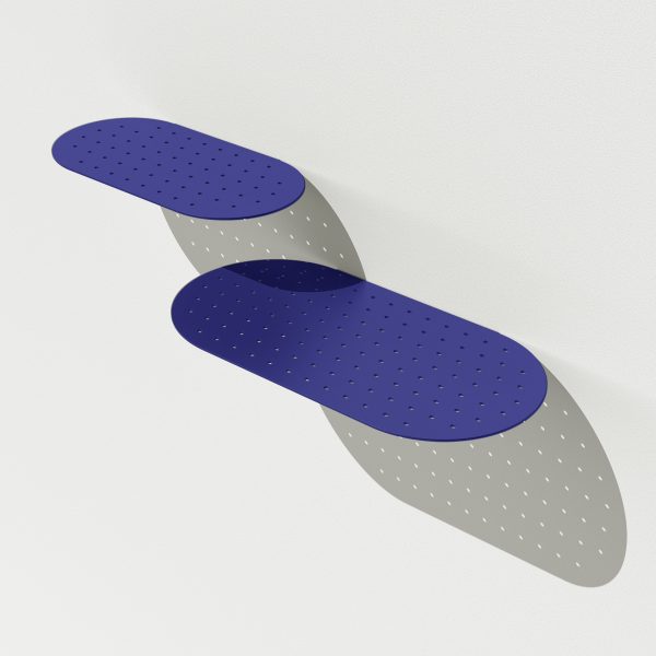 מדף מתכת צבעוני דקיק thin colorfull metal shelf כחול blue