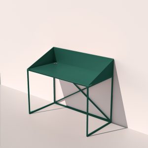 free standing desk metal evergreen מכתבה שולחן מתכת דקיק גוון ירוק עד