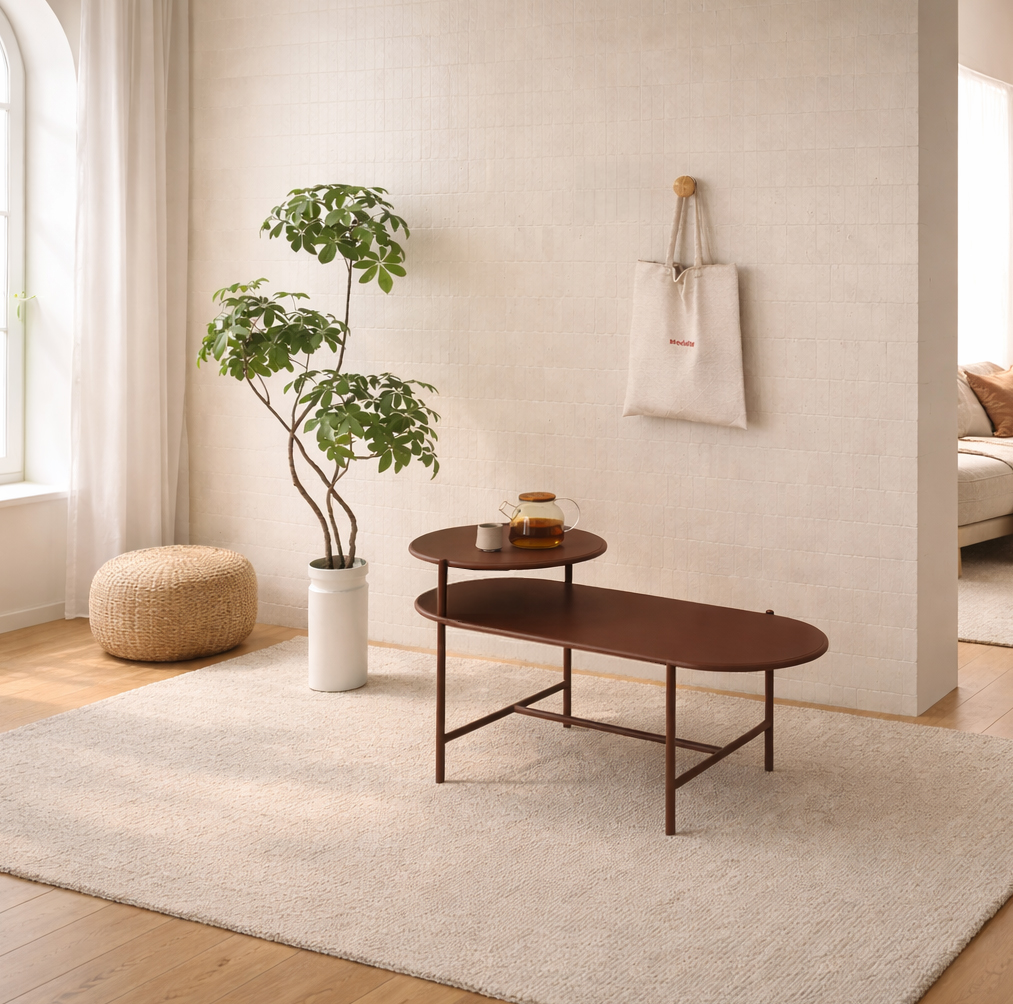 brown telephone bench made in metal waiting bench