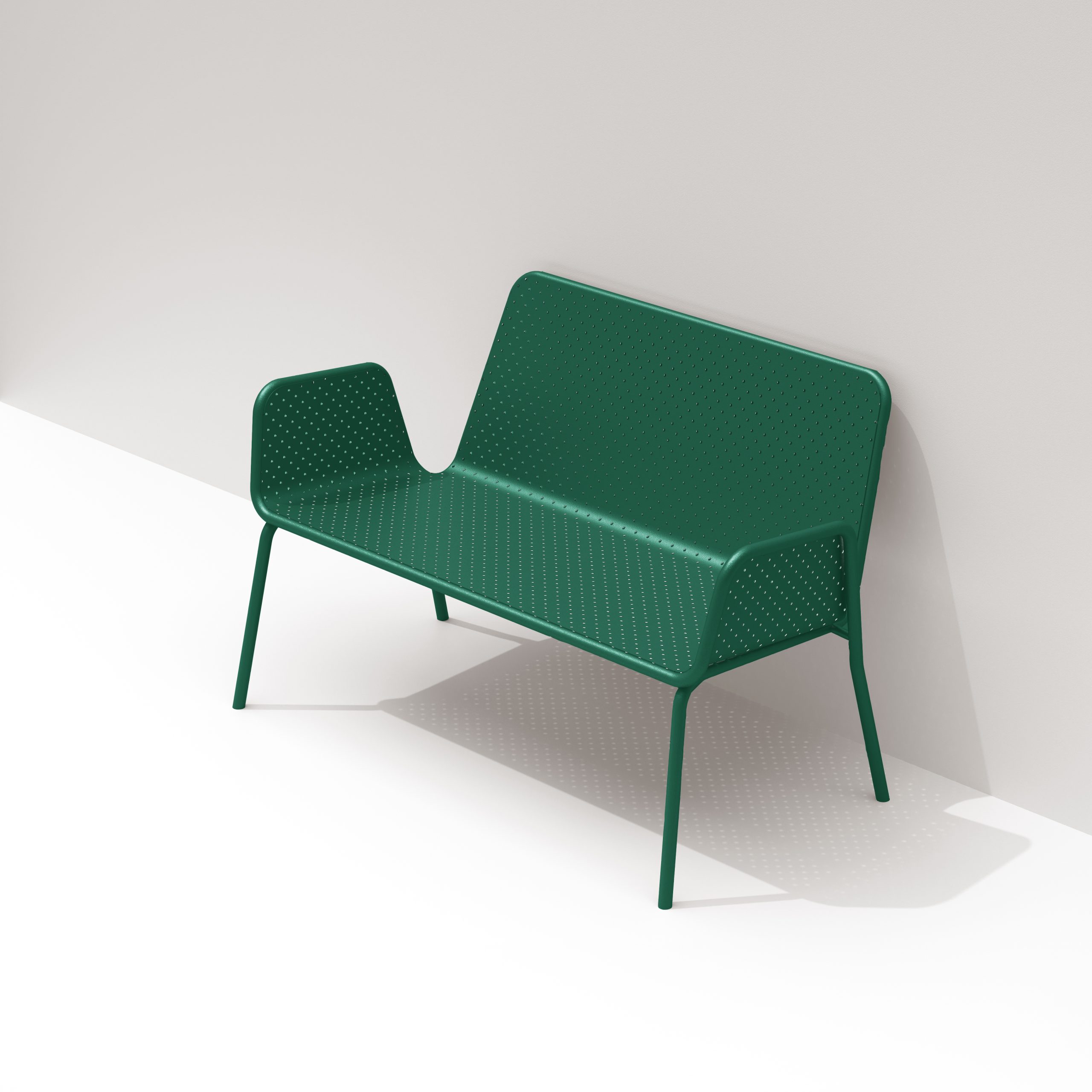 metal aluminuim bench outdoor furniture evergereen ral 6005